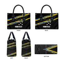 Kings Solomon Islands Football Custom Leather Bag Come On Solomons Polynesian Grunge Style LT14 - Polynesian Pride