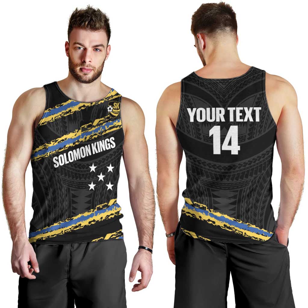 Kings Solomon Islands Football Custom Men Tank Top Come On Solomons Polynesian Grunge Style