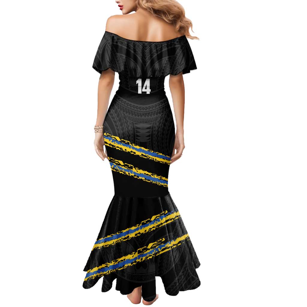 Kings Solomon Islands Football Custom Mermaid Dress Come On Solomons Polynesian Grunge Style LT14 - Polynesian Pride