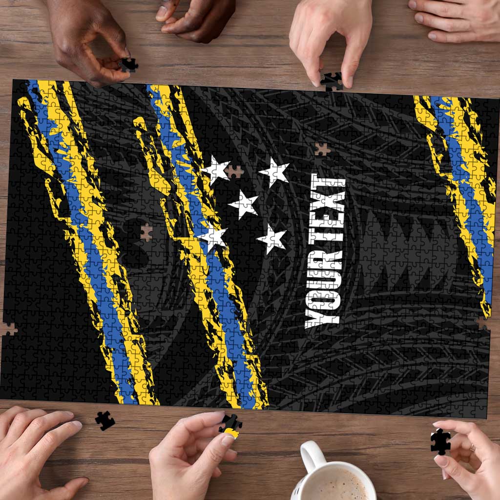 Kings Solomon Islands Football Custom Puzzle Come On Solomons Polynesian Grunge Style