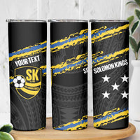 Kings Solomon Islands Football Custom Skinny Tumbler Come On Solomons Polynesian Grunge Style LT14 - Polynesian Pride