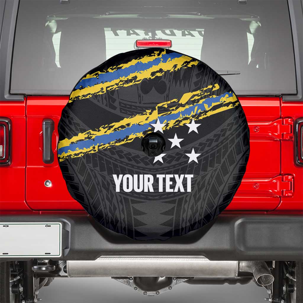 Kings Solomon Islands Football Custom Spare Tire Cover Come On Solomons Polynesian Grunge Style LT14 - Polynesian Pride