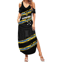Kings Solomon Islands Football Custom Summer Maxi Dress Come On Solomons Polynesian Grunge Style