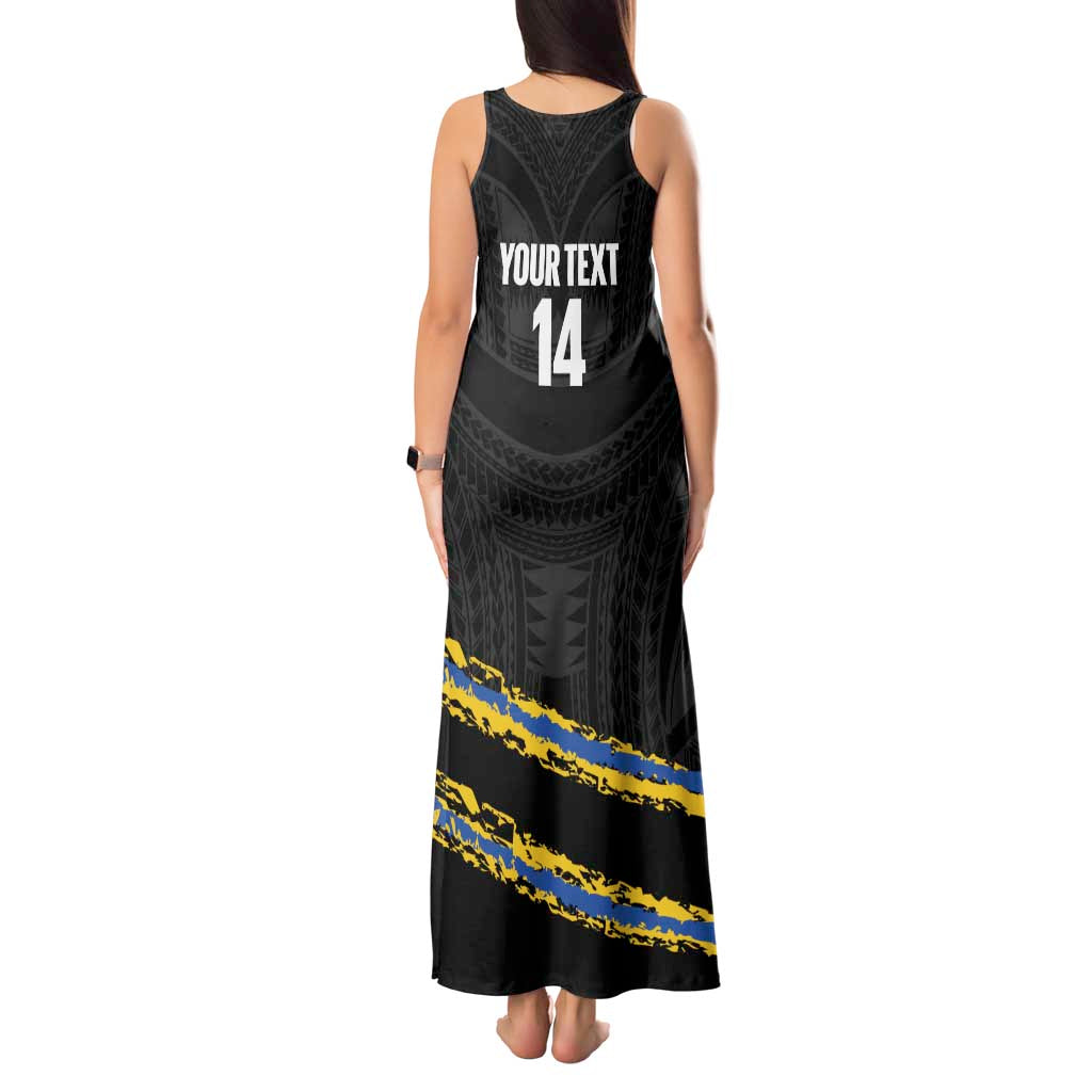 Kings Solomon Islands Football Custom Tank Maxi Dress Come On Solomons Polynesian Grunge Style LT14 - Polynesian Pride