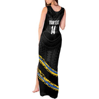 Kings Solomon Islands Football Custom Tank Maxi Dress Come On Solomons Polynesian Grunge Style LT14 - Polynesian Pride