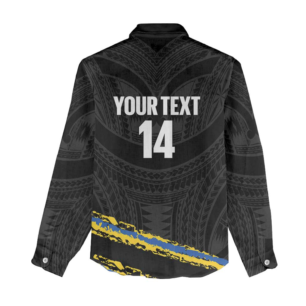 Kings Solomon Islands Football Custom Women Casual Shirt Come On Solomons Polynesian Grunge Style LT14 - Polynesian Pride