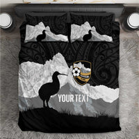 New Zealand South Island Football Custom Bedding Set Aoraki Mount Cook With Kiwi Maori Pattern