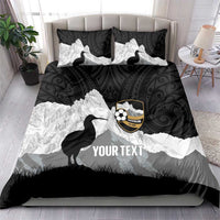 New Zealand South Island Football Custom Bedding Set Aoraki Mount Cook With Kiwi Maori Pattern