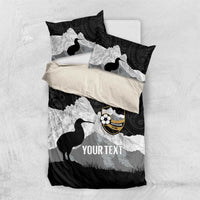 New Zealand South Island Football Custom Bedding Set Aoraki Mount Cook With Kiwi Maori Pattern