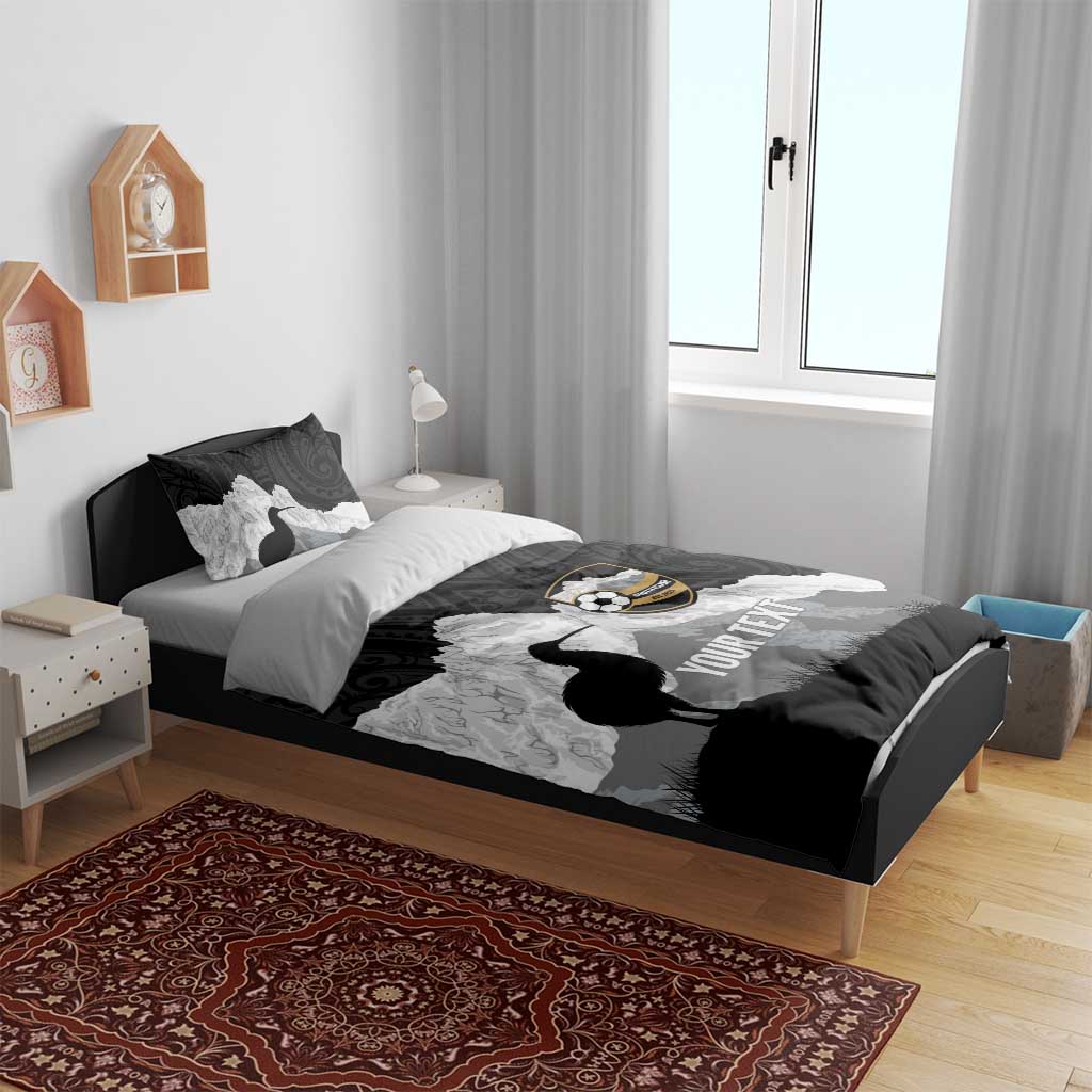 New Zealand South Island Football Custom Bedding Set Aoraki Mount Cook With Kiwi Maori Pattern