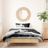 New Zealand South Island Football Custom Bedding Set Aoraki Mount Cook With Kiwi Maori Pattern