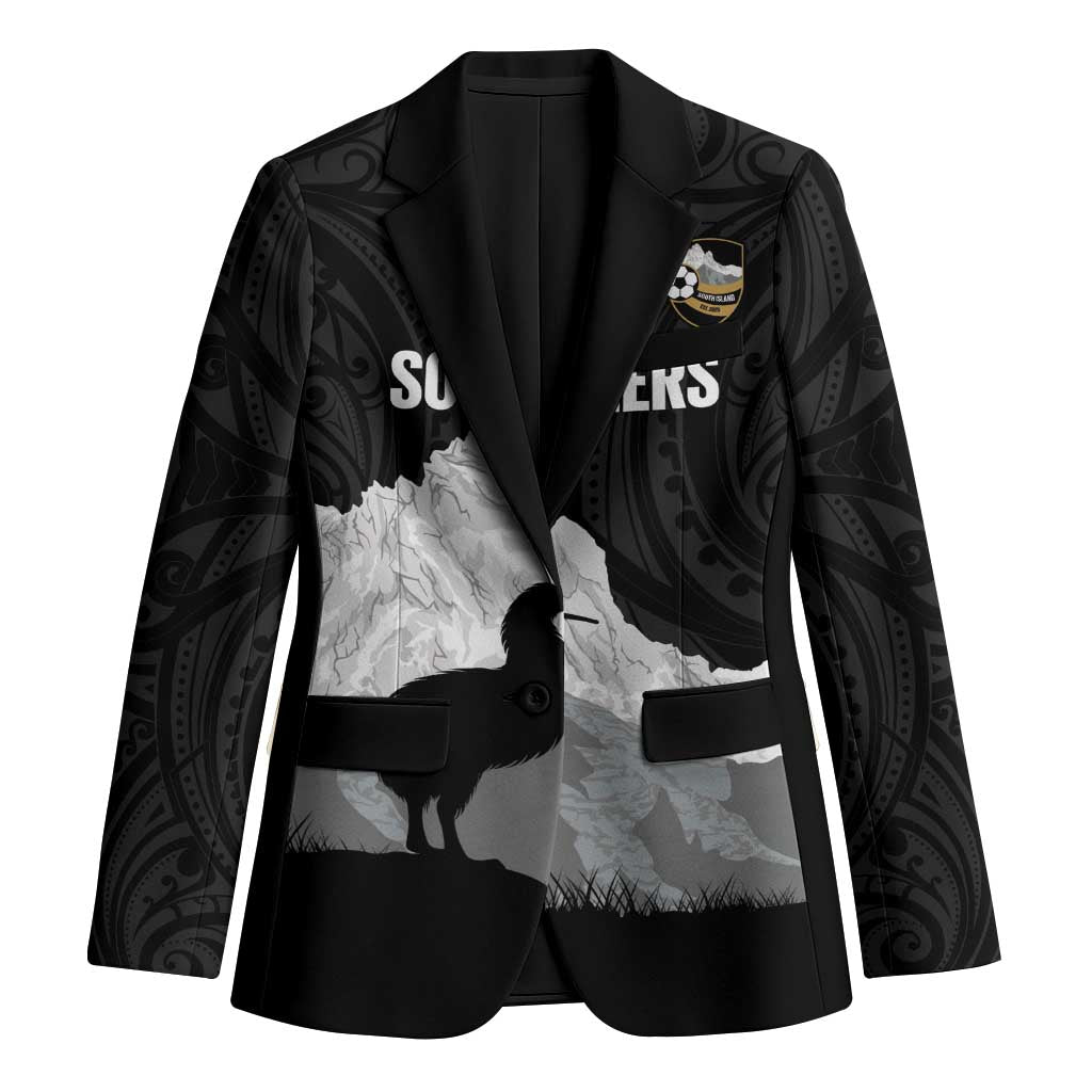 New Zealand South Island Football Custom Blazer Aoraki Mount Cook With Kiwi Maori Pattern