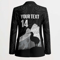 New Zealand South Island Football Custom Blazer Aoraki Mount Cook With Kiwi Maori Pattern