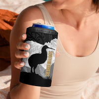 New Zealand South Island Football Custom 4 in 1 Can Cooler Tumbler Aoraki Mount Cook With Kiwi Maori Pattern LT14 - Polynesian Pride