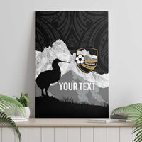 New Zealand South Island Football Custom Canvas Wall Art Aoraki Mount Cook With Kiwi Maori Pattern LT14 - Polynesian Pride