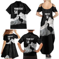 New Zealand South Island Football Custom Family Matching Summer Maxi Dress and Hawaiian Shirt Aoraki Mount Cook With Kiwi Maori Pattern LT14 - Polynesian Pride