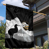 New Zealand South Island Football Custom Garden Flag Aoraki Mount Cook With Kiwi Maori Pattern LT14 - Polynesian Pride