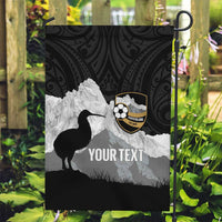 New Zealand South Island Football Custom Garden Flag Aoraki Mount Cook With Kiwi Maori Pattern LT14 Garden Flag Black - Polynesian Pride
