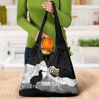 New Zealand South Island Football Custom Grocery Bag Aoraki Mount Cook With Kiwi Maori Pattern LT14 - Polynesian Pride