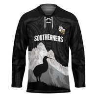 New Zealand South Island Football Custom Hockey Jersey Aoraki Mount Cook With Kiwi Maori Pattern