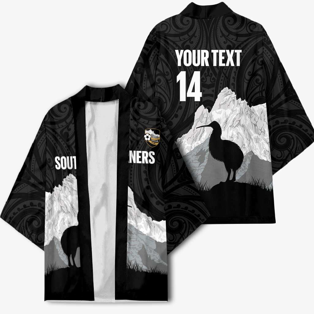 New Zealand South Island Football Custom Kimono Aoraki Mount Cook With Kiwi Maori Pattern LT14 - Polynesian Pride