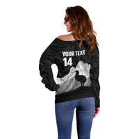 New Zealand South Island Football Custom Off Shoulder Sweater Aoraki Mount Cook With Kiwi Maori Pattern LT14 - Polynesian Pride