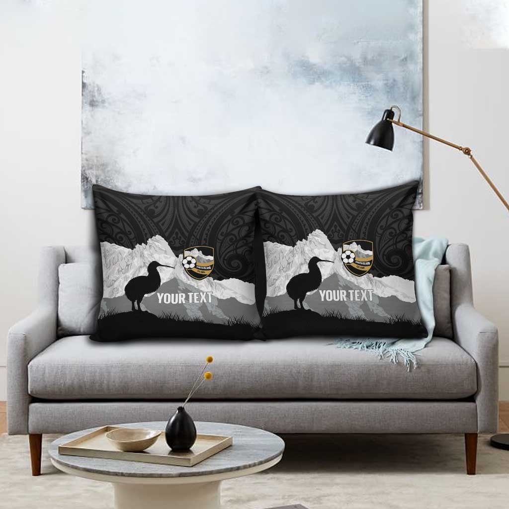 New Zealand South Island Football Custom Pillow Cover Aoraki Mount Cook With Kiwi Maori Pattern LT14 - Polynesian Pride