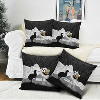 New Zealand South Island Football Custom Pillow Cover Aoraki Mount Cook With Kiwi Maori Pattern LT14 - Polynesian Pride