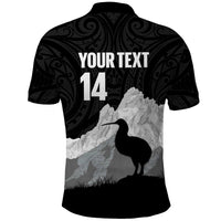 New Zealand South Island Football Custom Polo Shirt Aoraki Mount Cook With Kiwi Maori Pattern