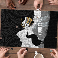 New Zealand South Island Football Custom Puzzle Aoraki Mount Cook With Kiwi Maori Pattern LT14 - Polynesian Pride