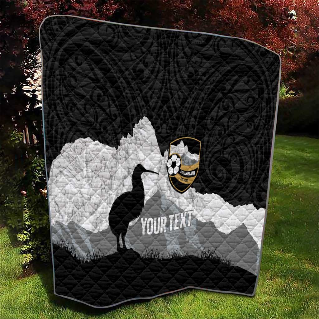 New Zealand South Island Football Custom Quilt Aoraki Mount Cook With Kiwi Maori Pattern LT14 - Polynesian Pride