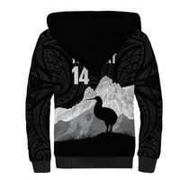 New Zealand South Island Football Custom Sherpa Hoodie Aoraki Mount Cook With Kiwi Maori Pattern