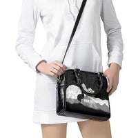New Zealand South Island Football Custom Shoulder Handbag Aoraki Mount Cook With Kiwi Maori Pattern LT14 - Polynesian Pride