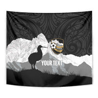 New Zealand South Island Football Custom Tapestry Aoraki Mount Cook With Kiwi Maori Pattern LT14 - Polynesian Pride