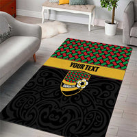 Vanuatu Football Custom Area Rug Go Chiefs Basket-weave Pattern