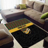 Vanuatu Football Custom Area Rug Go Chiefs Basket-weave Pattern
