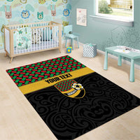 Vanuatu Football Custom Area Rug Go Chiefs Basket-weave Pattern