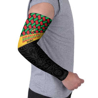 Vanuatu Football Custom Arm Sleeves Go Chiefs Basket-weave Pattern