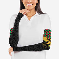 Vanuatu Football Custom Arm Sleeves Go Chiefs Basket-weave Pattern