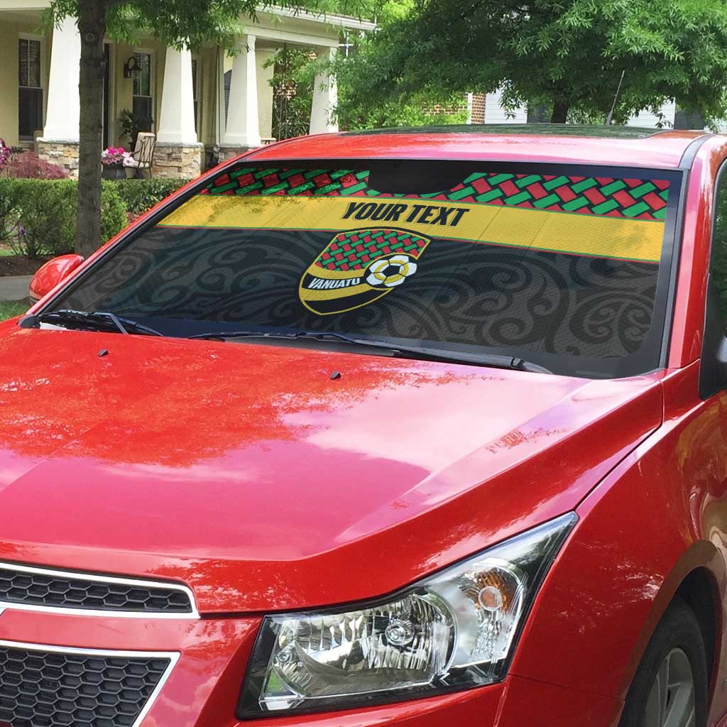 Vanuatu Football Custom Auto Sun Shade Go Chiefs Basket-weave Pattern LT14 - Polynesian Pride
