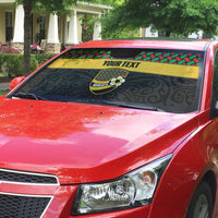 Vanuatu Football Custom Auto Sun Shade Go Chiefs Basket-weave Pattern LT14 - Polynesian Pride