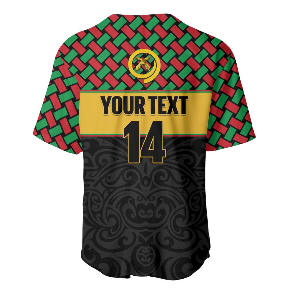 Vanuatu Football Custom Baseball Jersey Go Chiefs Basket-weave Pattern LT14 - Polynesian Pride