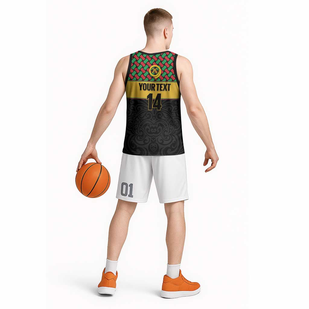 Vanuatu Football Custom Basketball Jersey Go Chiefs Basket-weave Pattern LT14 - Polynesian Pride