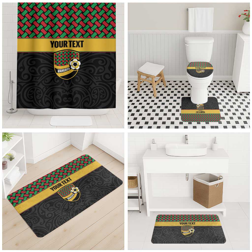 Vanuatu Football Custom Bathroom Set Go Chiefs Basket-weave Pattern LT14 - Polynesian Pride