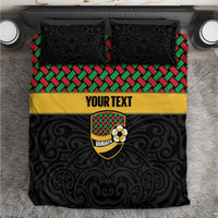 Vanuatu Football Custom Bedding Set Go Chiefs Basket-weave Pattern LT14 Black - Polynesian Pride