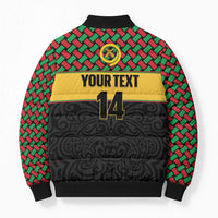 Vanuatu Football Custom Bomber Puffer Jacket Go Chiefs Basket-weave Pattern LT14 - Polynesian Pride
