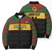 Vanuatu Football Custom Bomber Puffer Jacket Go Chiefs Basket-weave Pattern LT14 - Polynesian Pride