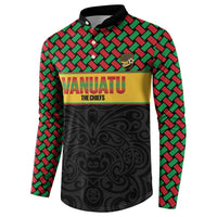Vanuatu Football Custom Button Sweatshirt Go Chiefs Basket-weave Pattern LT14 - Polynesian Pride