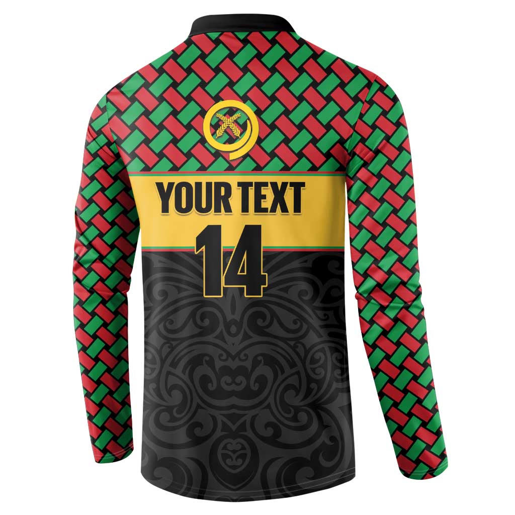 Vanuatu Football Custom Button Sweatshirt Go Chiefs Basket-weave Pattern LT14 - Polynesian Pride