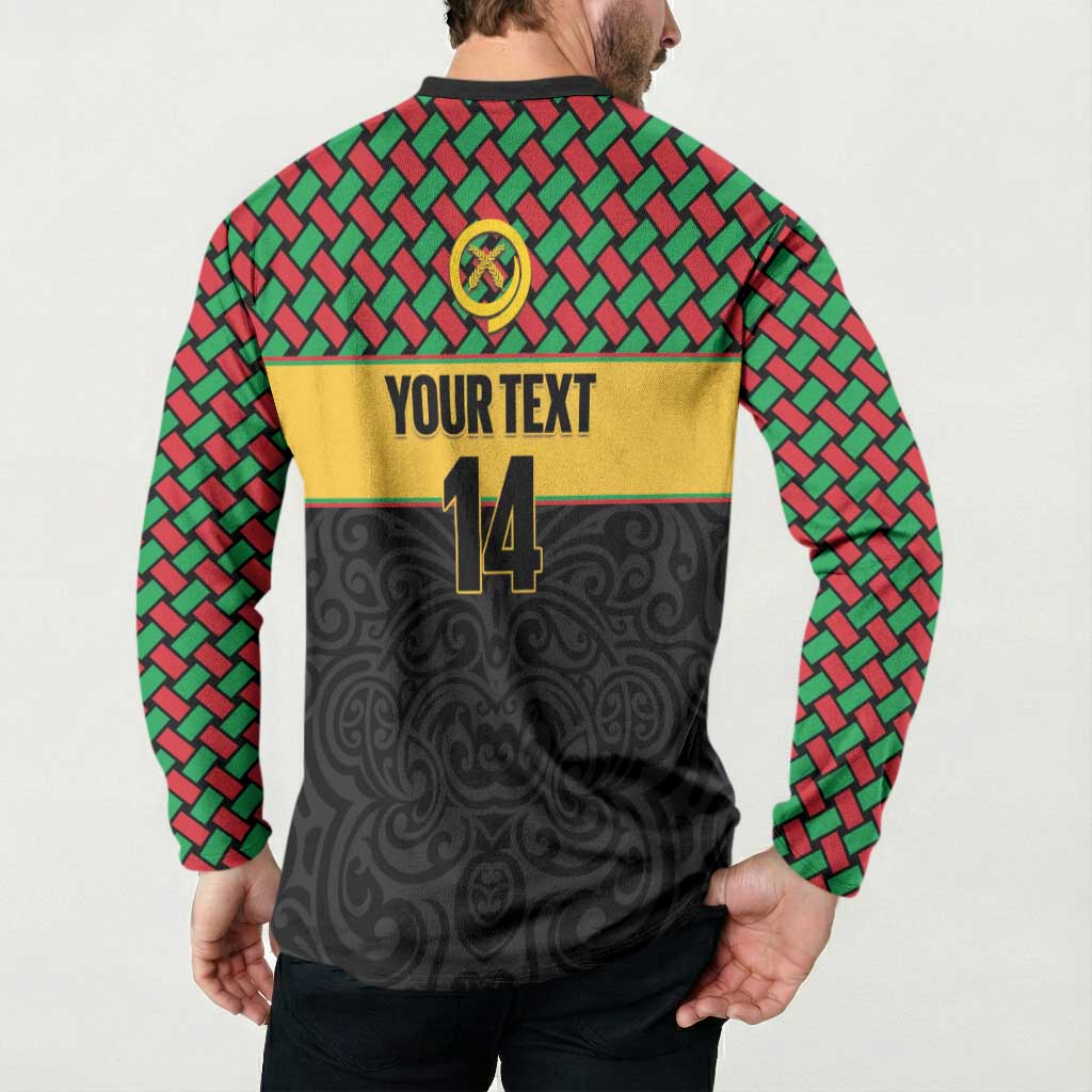 Vanuatu Football Custom Button Sweatshirt Go Chiefs Basket-weave Pattern LT14 - Polynesian Pride